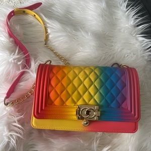 Beautiful rainbow purse